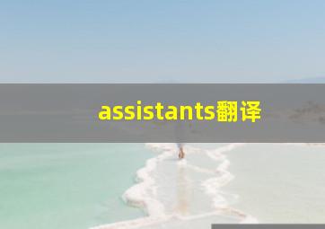 assistants翻译