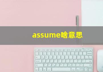 assume啥意思