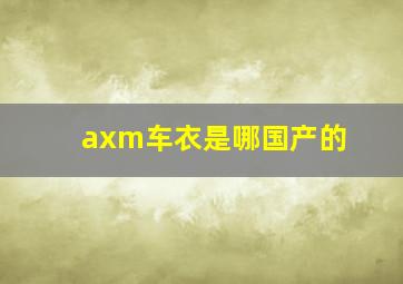 axm车衣是哪国产的