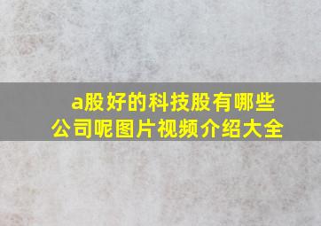 a股好的科技股有哪些公司呢图片视频介绍大全