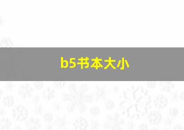 b5书本大小