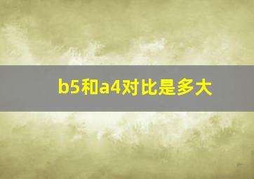 b5和a4对比是多大