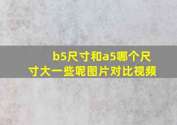 b5尺寸和a5哪个尺寸大一些呢图片对比视频