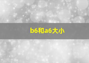 b6和a6大小