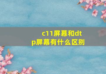 c11屏幕和dtp屏幕有什么区别