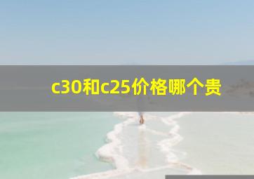 c30和c25价格哪个贵