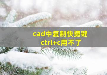 cad中复制快捷键ctrl+c用不了