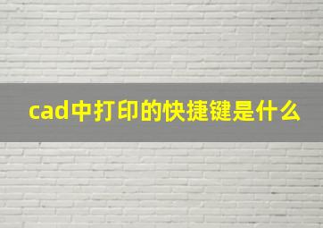 cad中打印的快捷键是什么