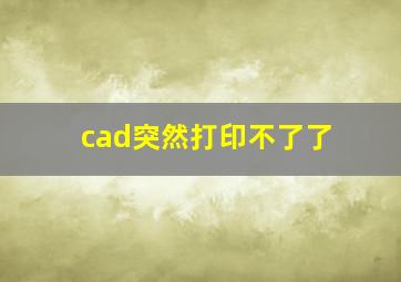 cad突然打印不了了