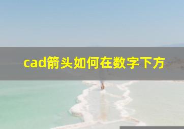 cad箭头如何在数字下方