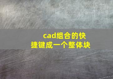 cad组合的快捷键成一个整体块