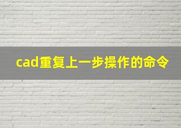 cad重复上一步操作的命令