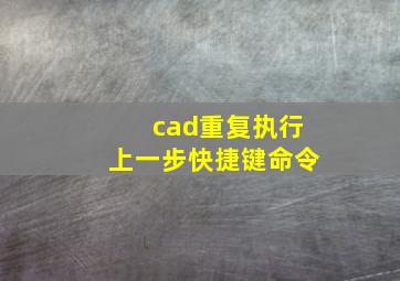 cad重复执行上一步快捷键命令