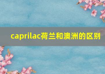 caprilac荷兰和澳洲的区别