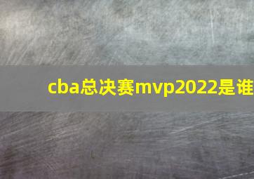 cba总决赛mvp2022是谁