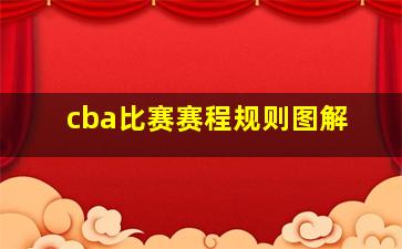 cba比赛赛程规则图解