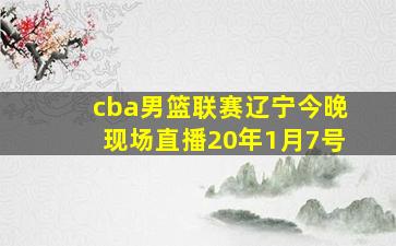 cba男篮联赛辽宁今晚现场直播20年1月7号