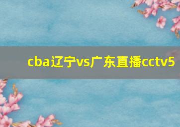 cba辽宁vs广东直播cctv5