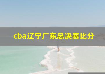 cba辽宁广东总决赛比分