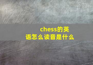 chess的英语怎么读音是什么