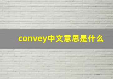 convey中文意思是什么