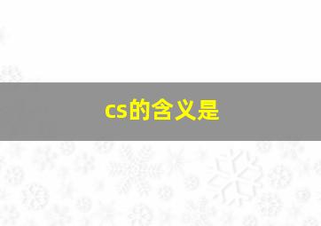 cs的含义是