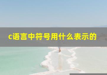 c语言中符号用什么表示的