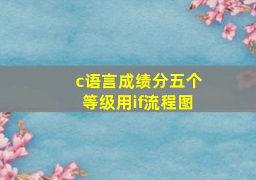 c语言成绩分五个等级用if流程图