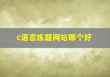 c语言练题网站哪个好