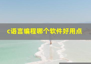 c语言编程哪个软件好用点