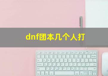 dnf团本几个人打