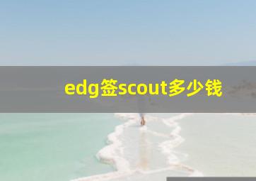 edg签scout多少钱