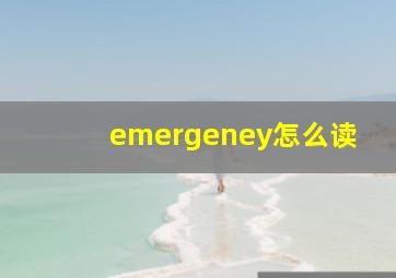 emergeney怎么读