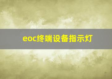 eoc终端设备指示灯