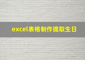 excel表格制作提取生日