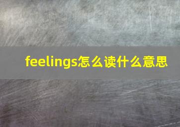 feelings怎么读什么意思