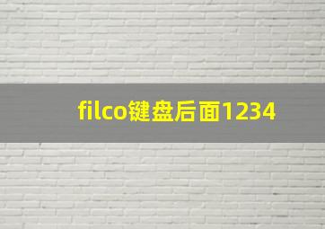 filco键盘后面1234