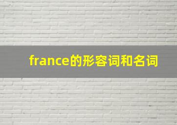 france的形容词和名词