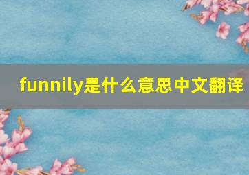 funnily是什么意思中文翻译