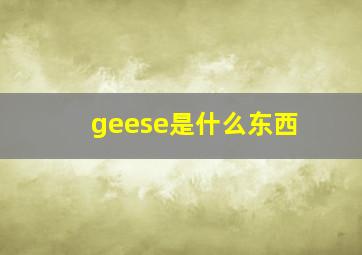 geese是什么东西