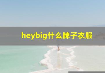 heybig什么牌子衣服