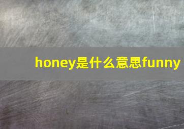 honey是什么意思funny