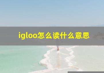 igloo怎么读什么意思