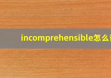 incomprehensible怎么读