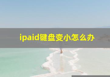 ipaid键盘变小怎么办