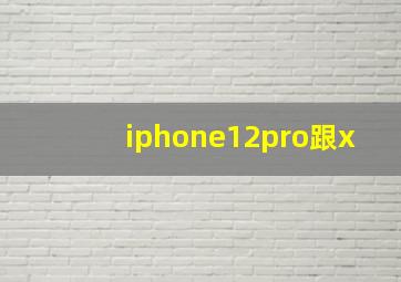 iphone12pro跟x