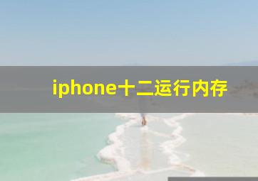 iphone十二运行内存