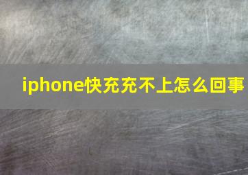 iphone快充充不上怎么回事