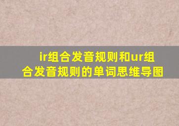 ir组合发音规则和ur组合发音规则的单词思维导图