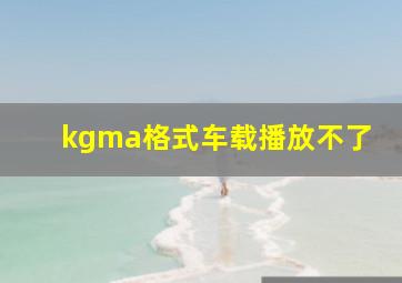 kgma格式车载播放不了